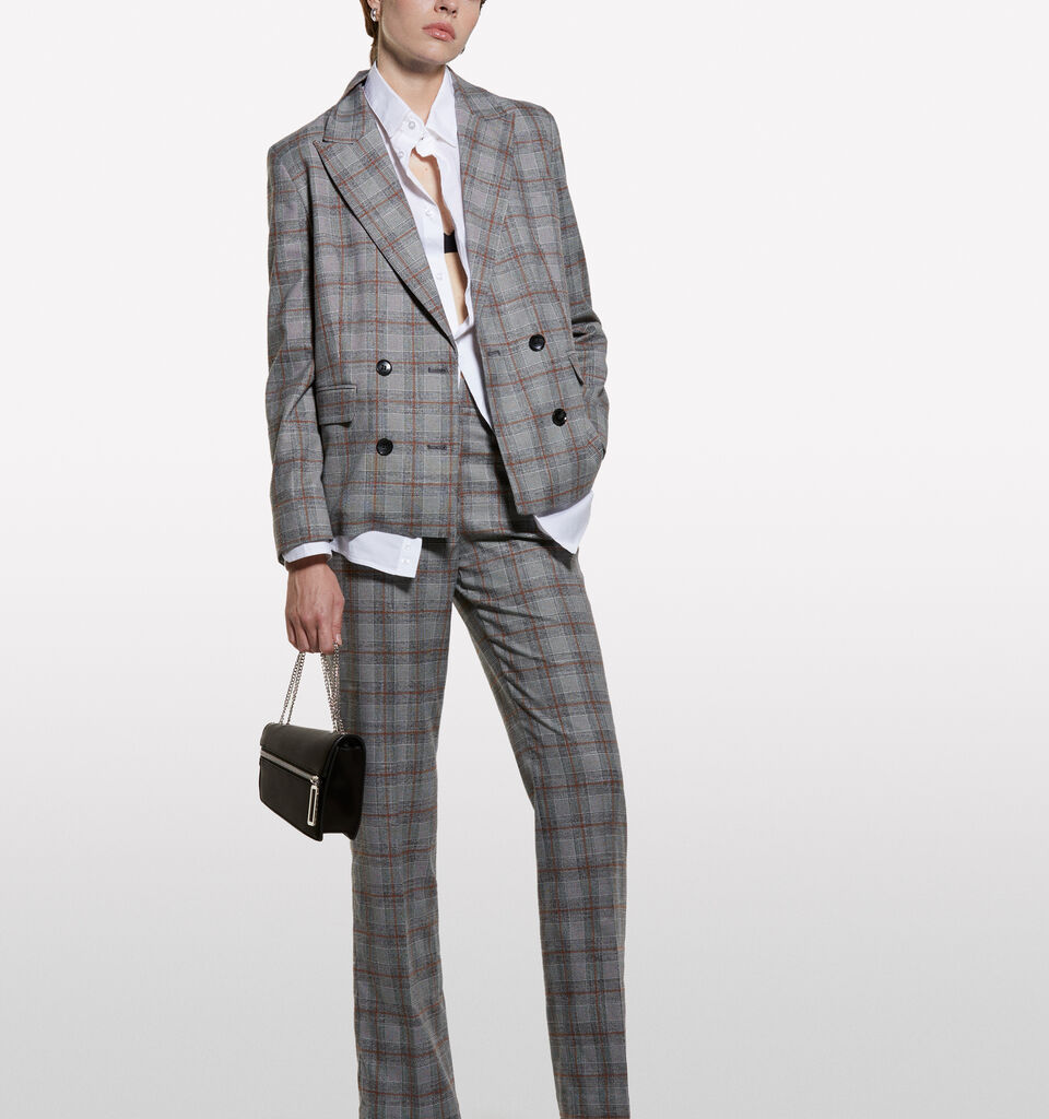 Blazer en flanelle à carreaux - blazers pour femme - Gris | Sisley image number 1